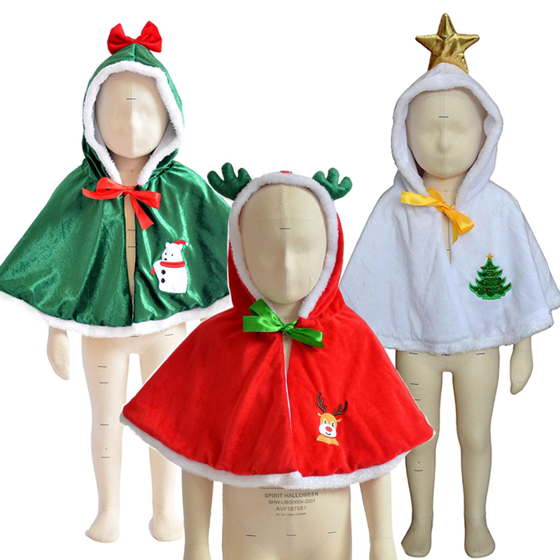 Elf Costume Christmas - Poncho à capuche de noël elfe