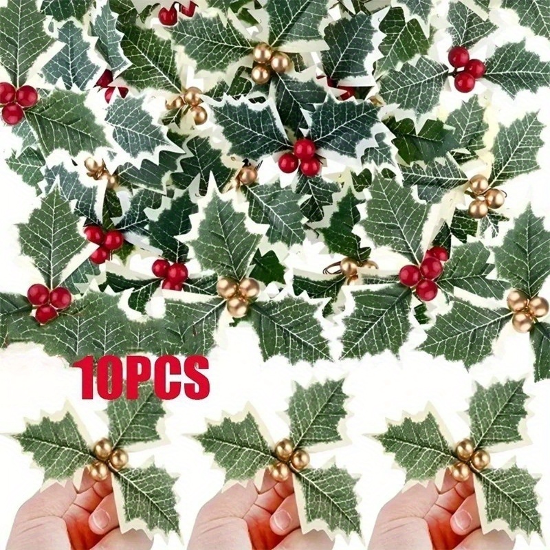 Christmas Wreath Fake - 10 pièces de baies artificielles de