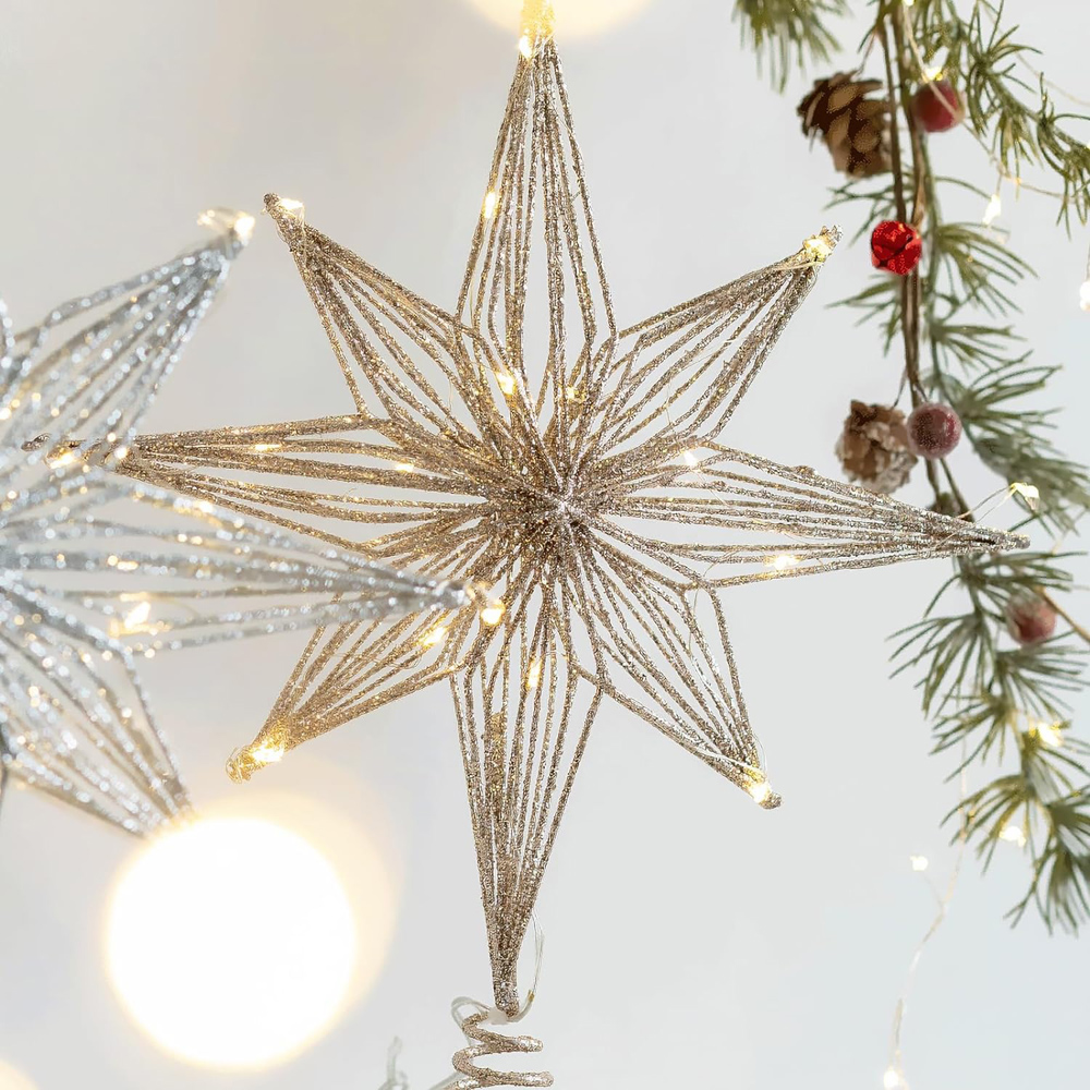 Star Tree Topper - Décoration d'arbre de noël étoile Led