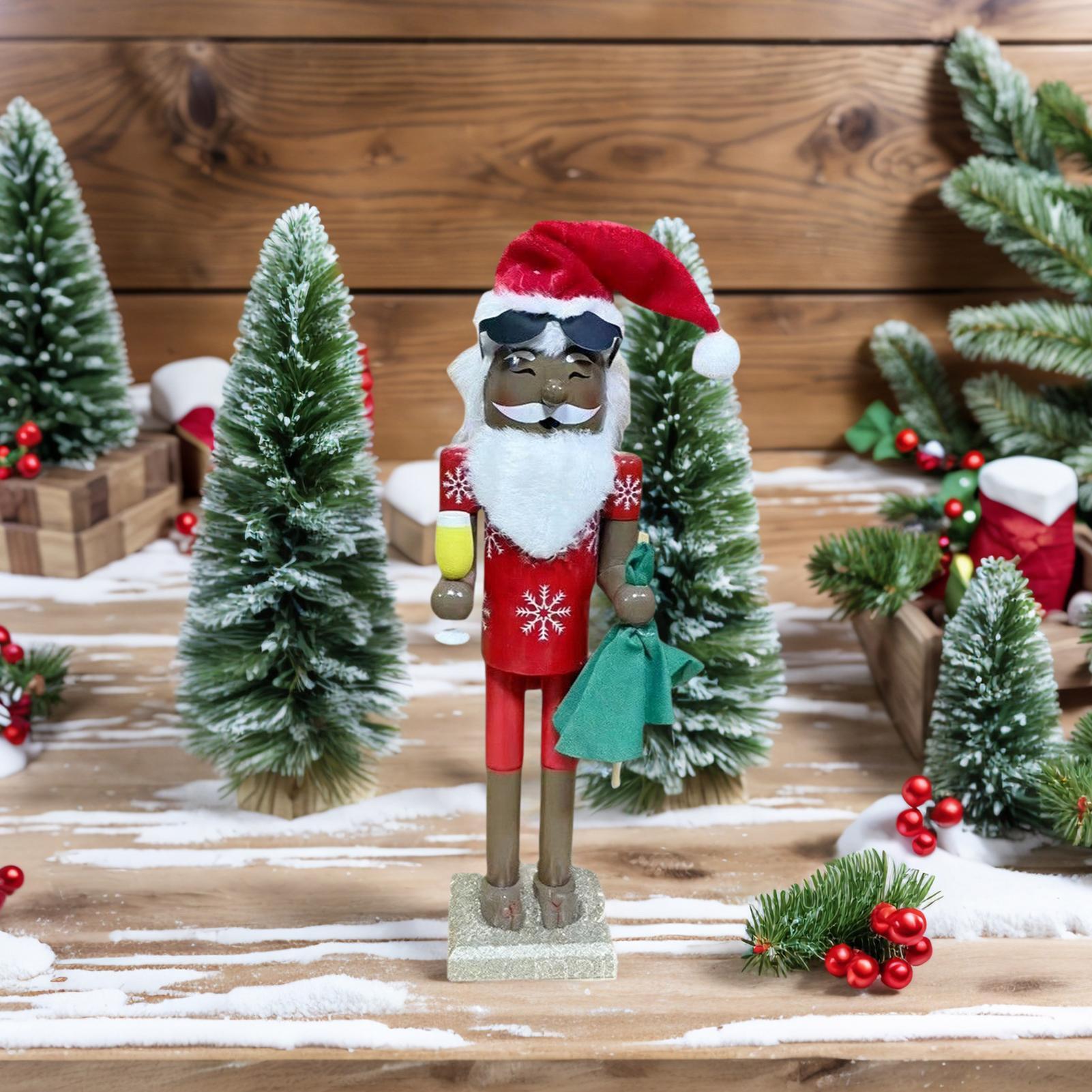 Nutcracker Figurine - Casse-noisette ornements noël africain père noël