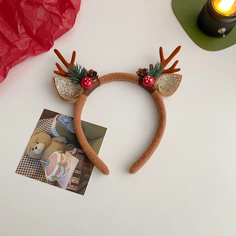 Reindeer Antlers Headband - Bandeau de sauna de Noël pour