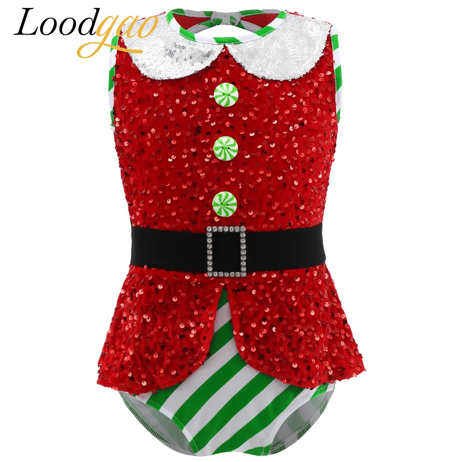 Elf Costume Christmas - Justaucorps de noël pour filles, Costume