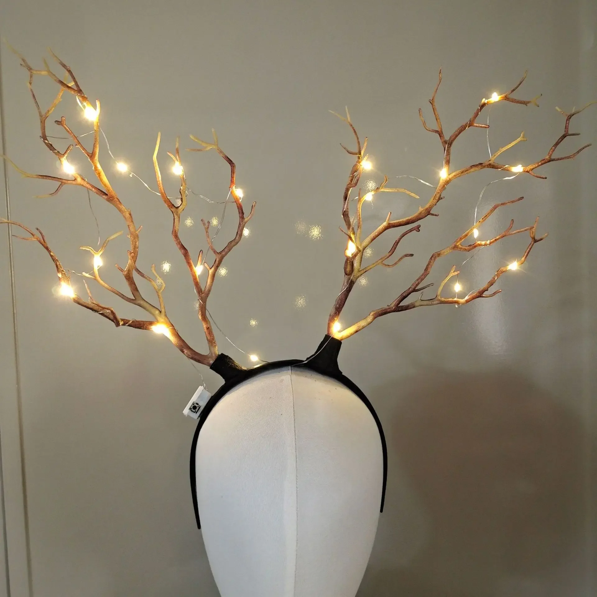 Reindeer Antlers Headband - Bandeau lumineux en bois de renne
