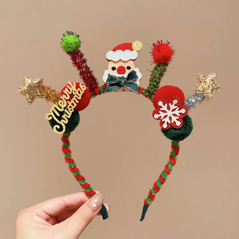 Reindeer Antlers Headband - Peluche LED bandeau de noël brillant