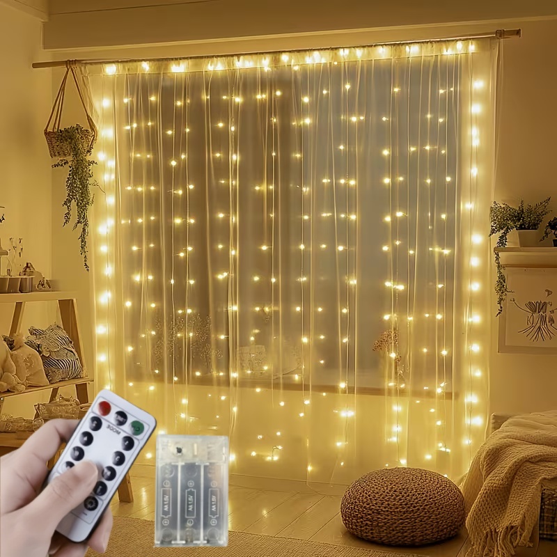 Led Fairy String Lights - Guirlande lumineuse à piles pour rideau