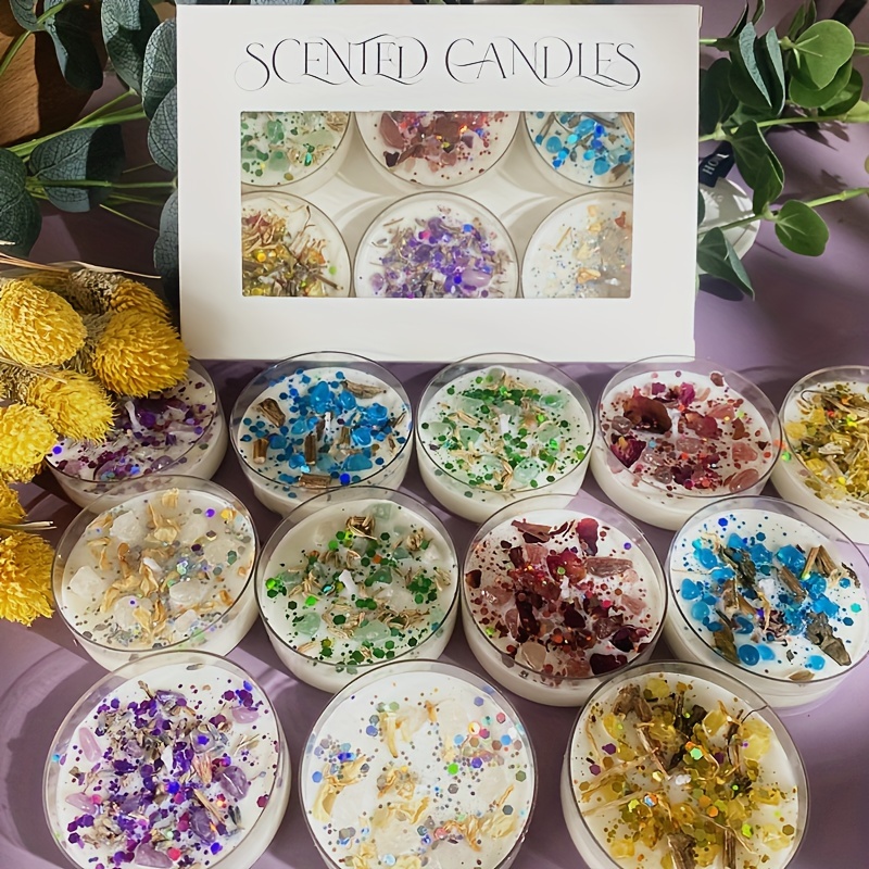 Holiday Candle Set - Ensemble de 6 bougies parfumées, pierre