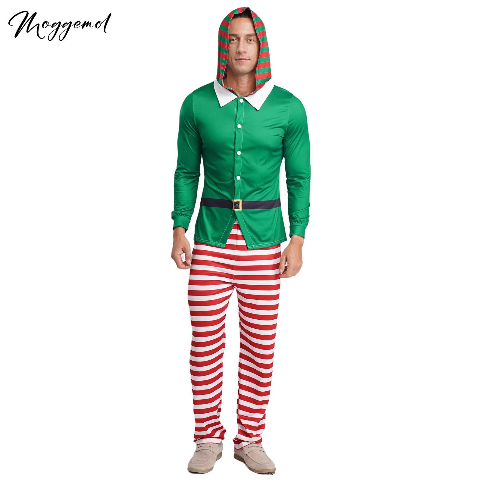 Elf Costume Christmas - Pyjama elfe de noël pour hommes,