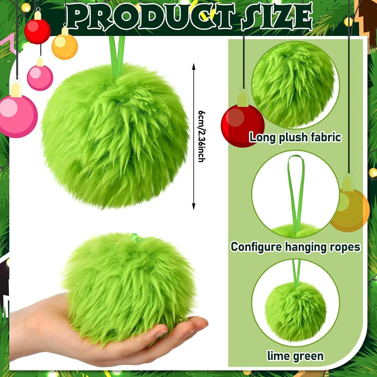 Santa Hat Plush - Boule de noël longue en peluche