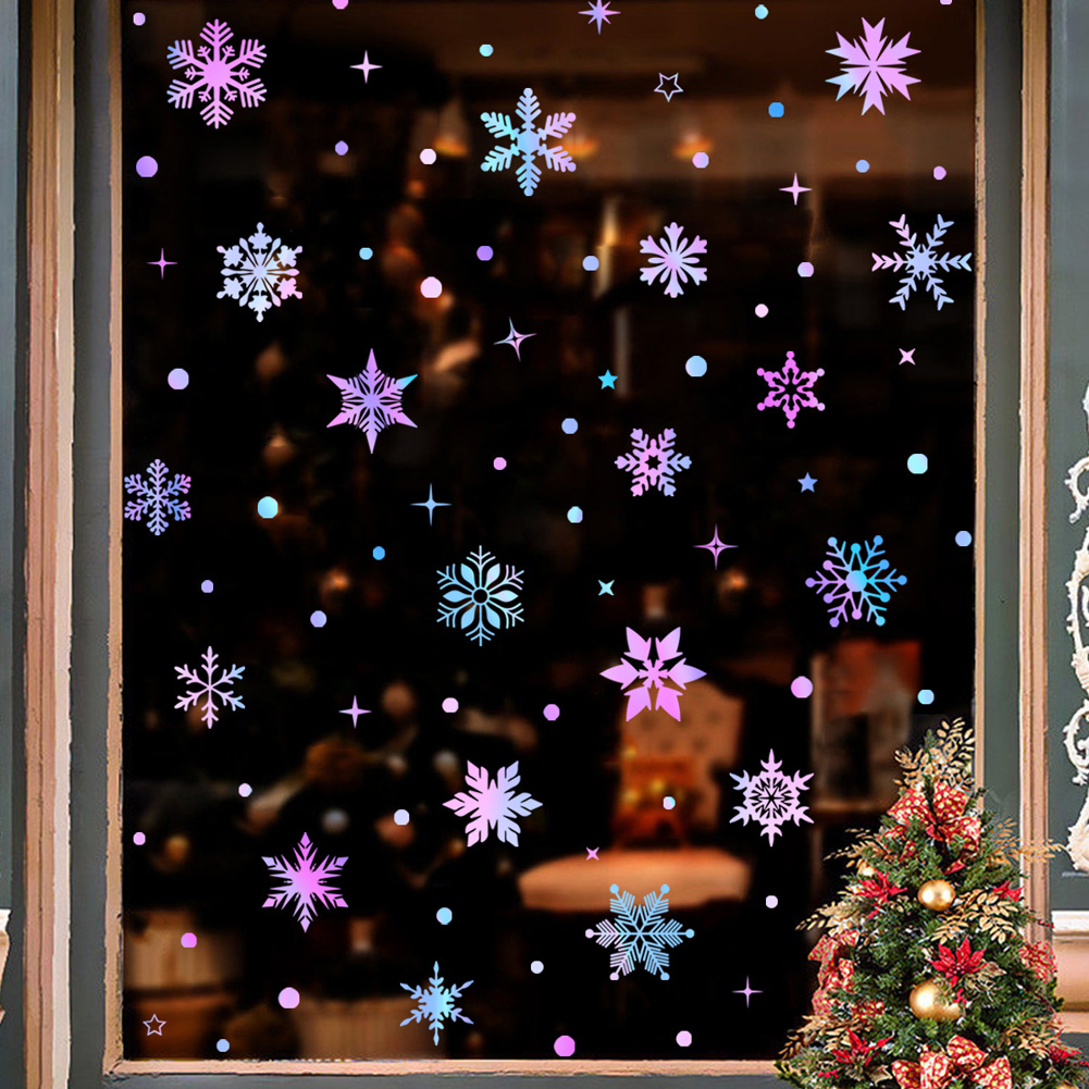 Snowflake Window Decal - Autocollant mural flocons de neige lumineux