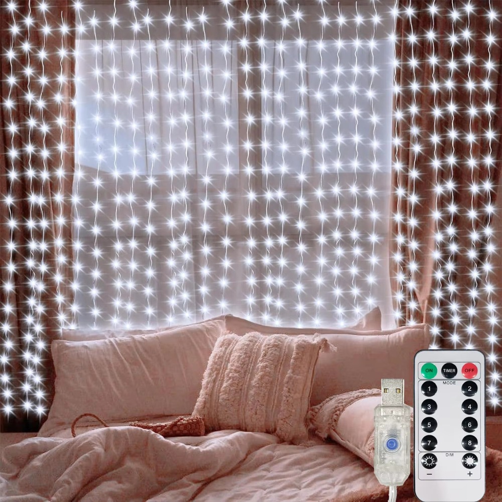 Led Fairy String Lights - Guirlande de lumières LED à rideau,