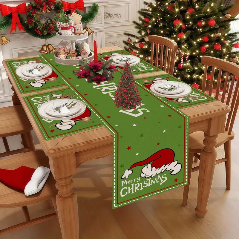 Christmas Table Runner - VIKAMA Ensemble de sets de table