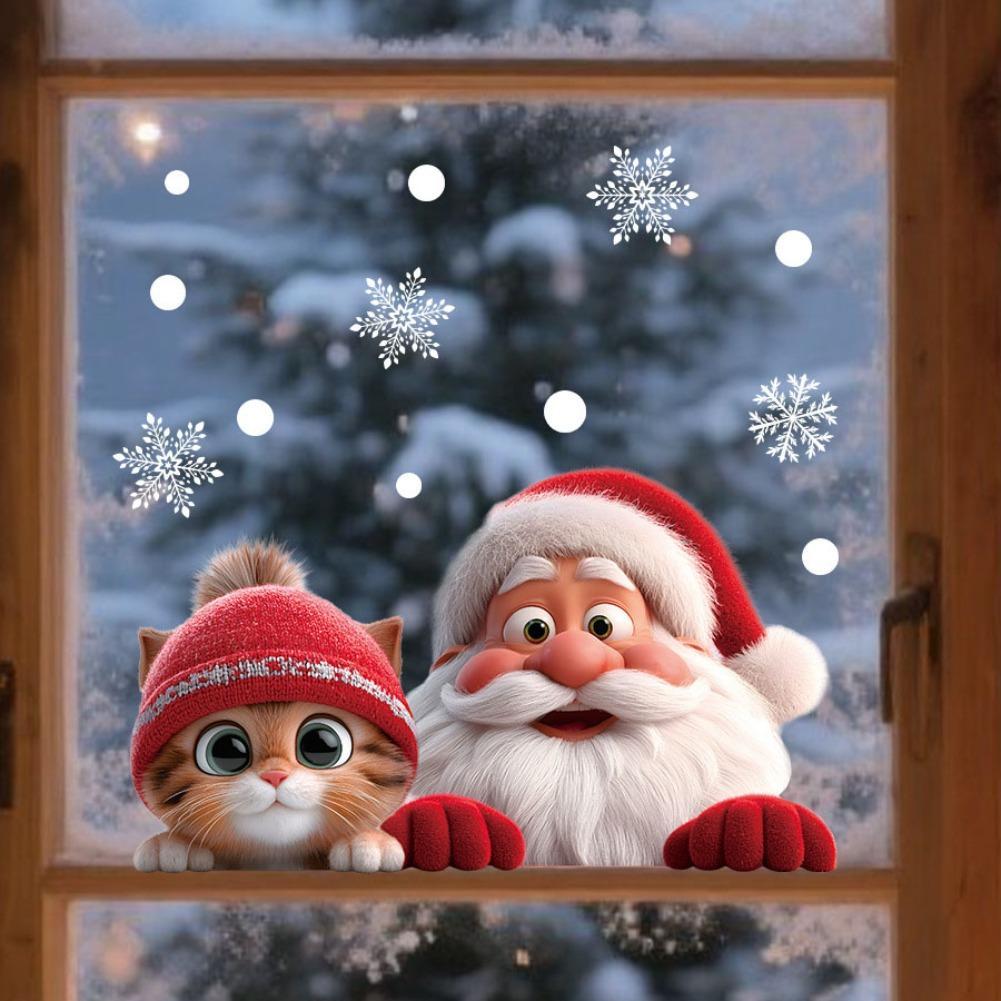 Snowflake Window Decal - Autocollants de fenêtre de noël, 2