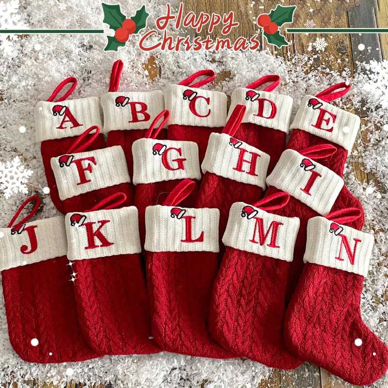 Christmas Stocking Hanging - Décoration de noël 2025 lettres décoratives