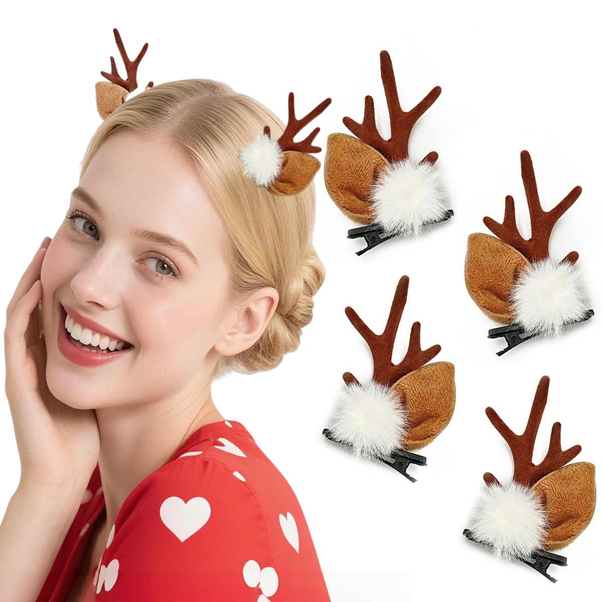 Reindeer Antlers Headband - 1/2 Paires de Petits Bandeaux en