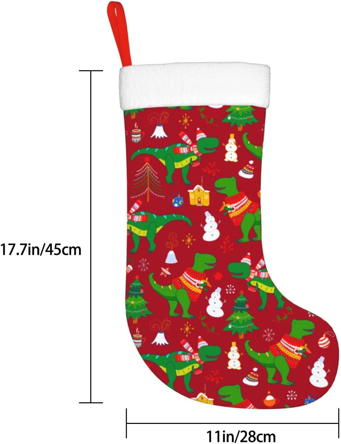 Mignon dinosaure de noël bas d - Christmas Stocking Hanging avis et prix