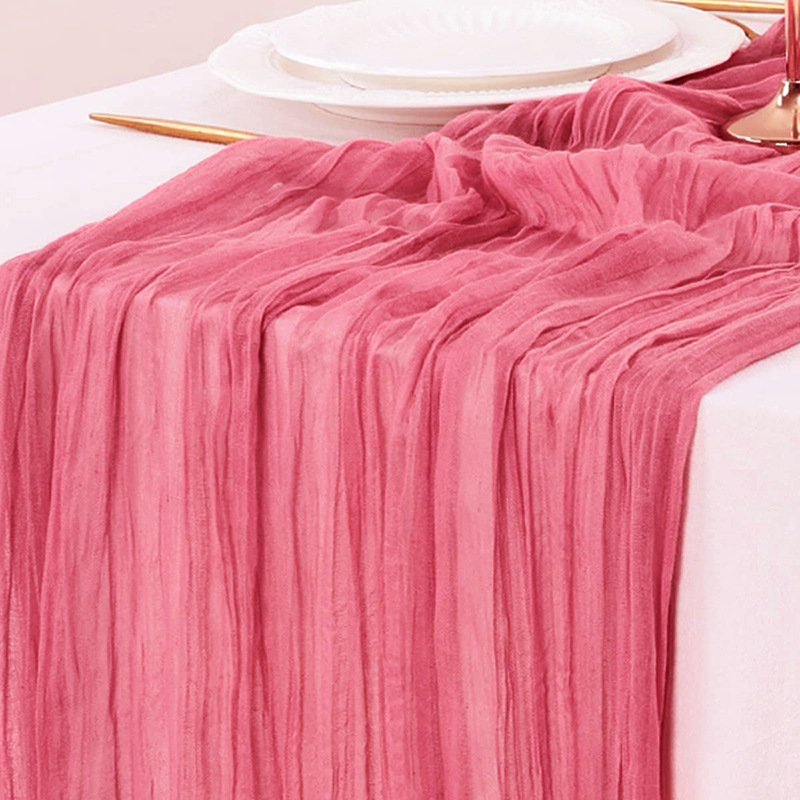 Chemin de Table rouge en gaze  - Christmas Table Runner avis et prix