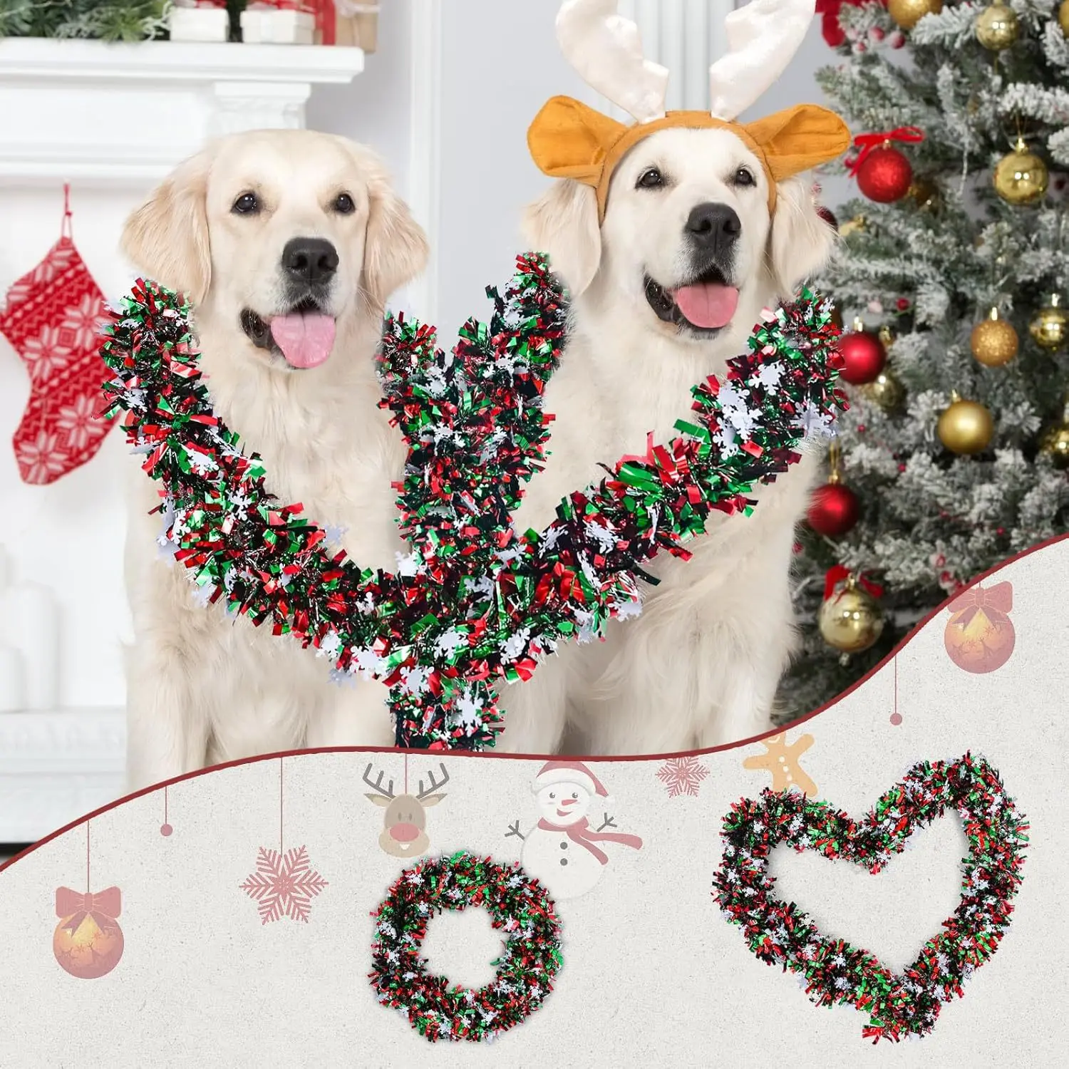 Guirlande de guirlandes de flo - Tinsel Garland Decoration avis et prix