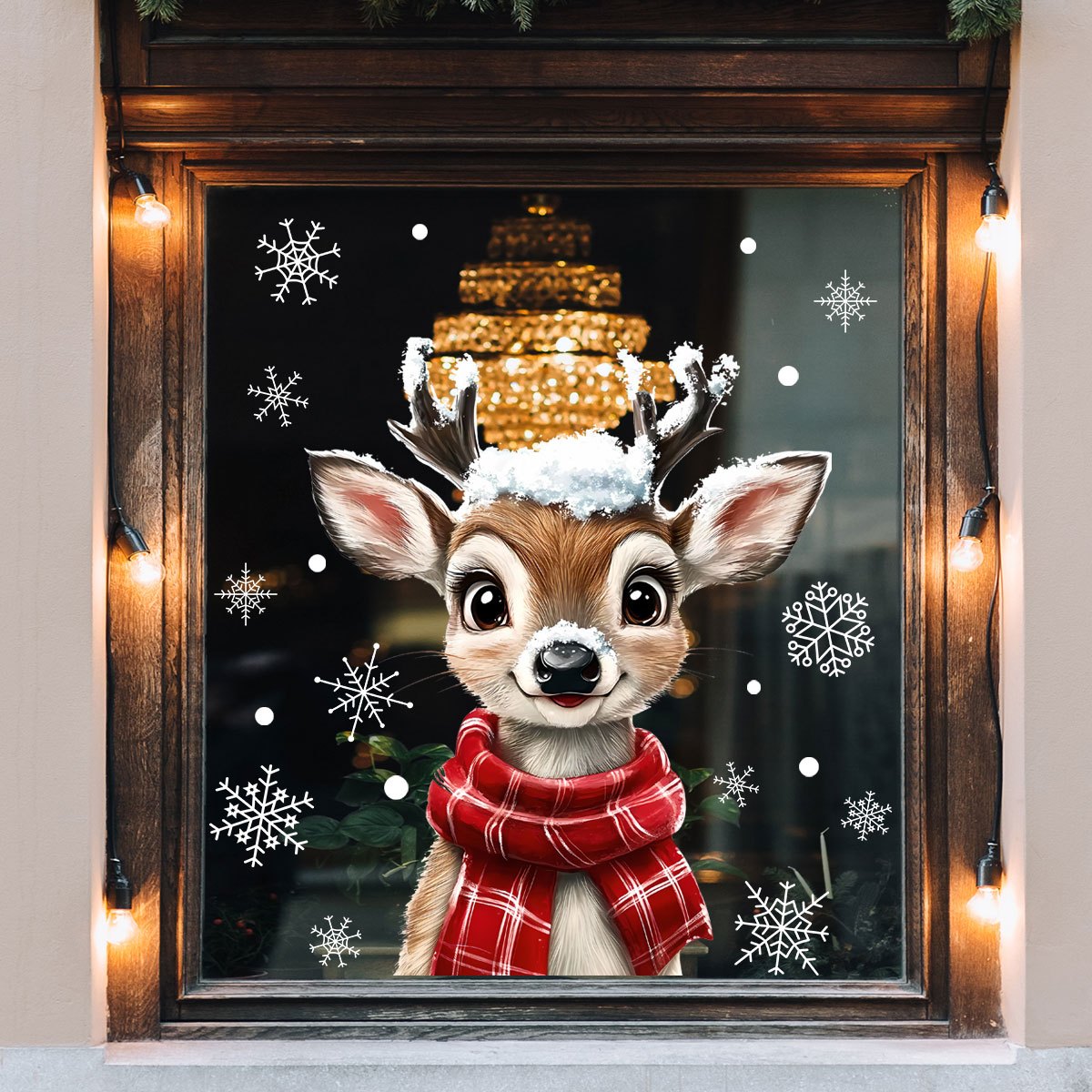 1pc écharpe de noël flocon de  - Snowflake Window Decal avis et prix