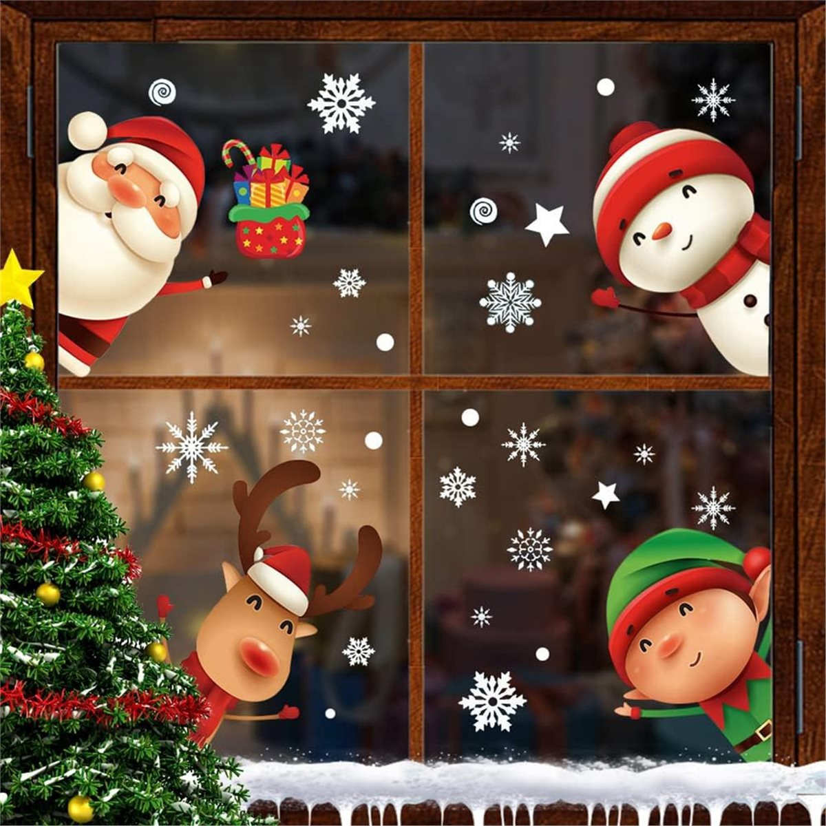 Nouveauté : 80 autocollants de - Snowflake Window Decal avis et prix