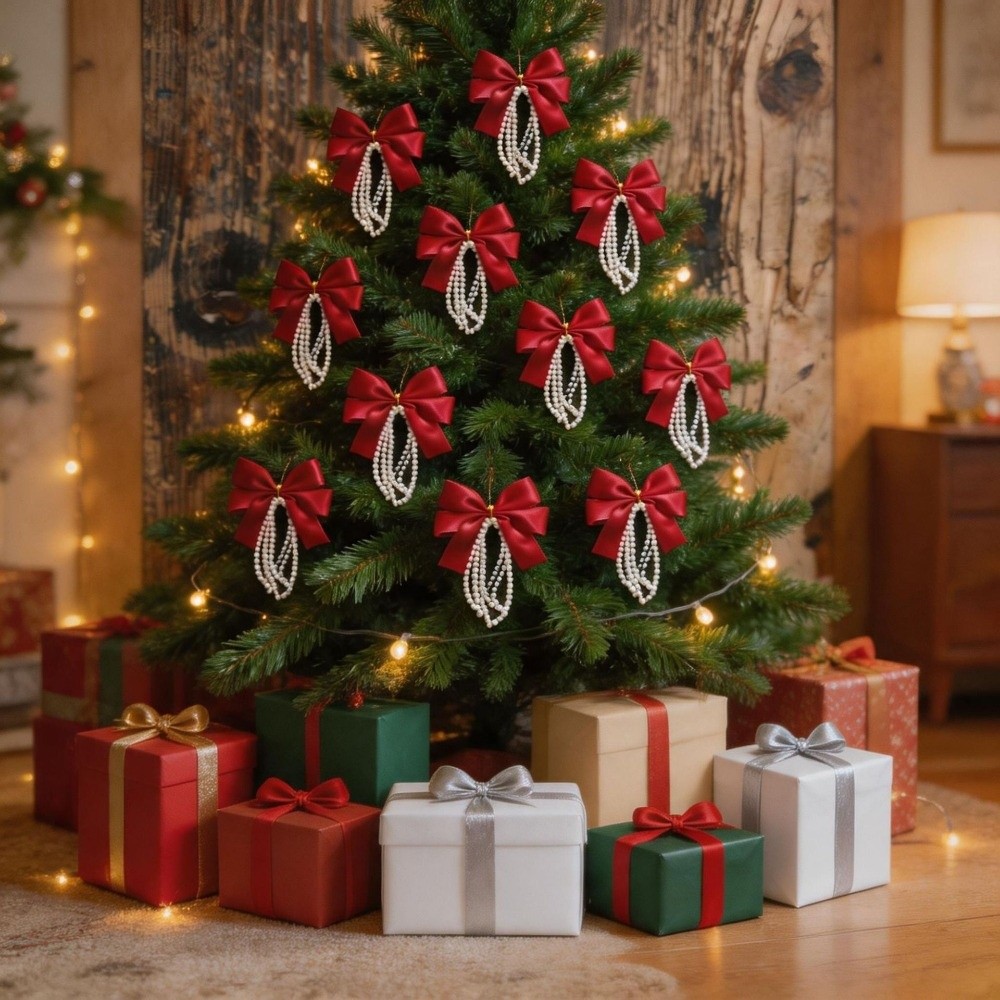 Lot de 12 nœuds pour sapin de  - Gift Box Wrap Set avis et prix