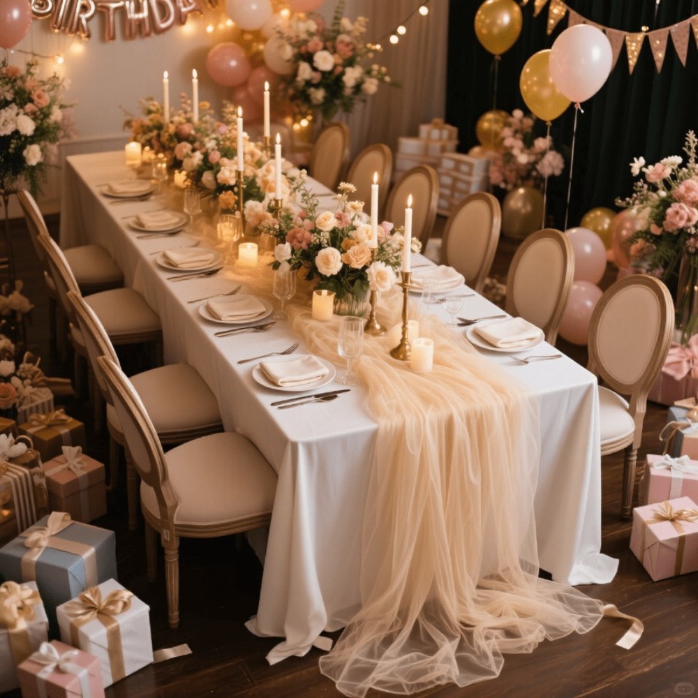 Chemin de table en tulle trans - Christmas Table Runner avis et prix