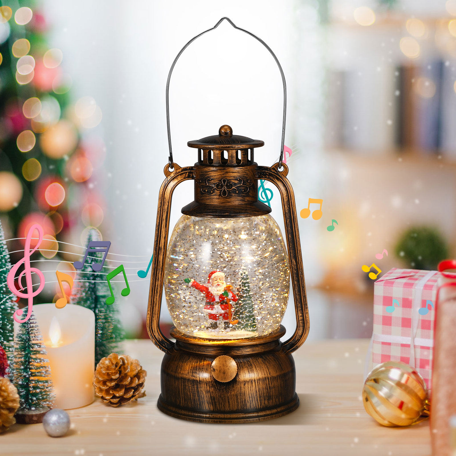 Lanterne Boule à Neige de Noël - Snow Globe Musical avis et prix