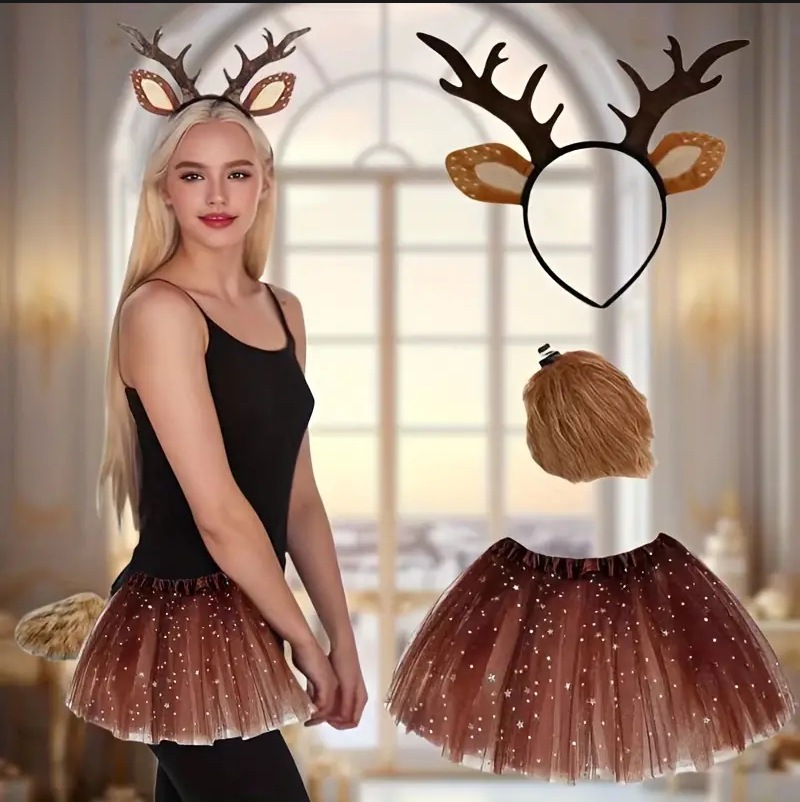 Ensemble de costumes de renne, - Reindeer Antlers Headband avis et prix