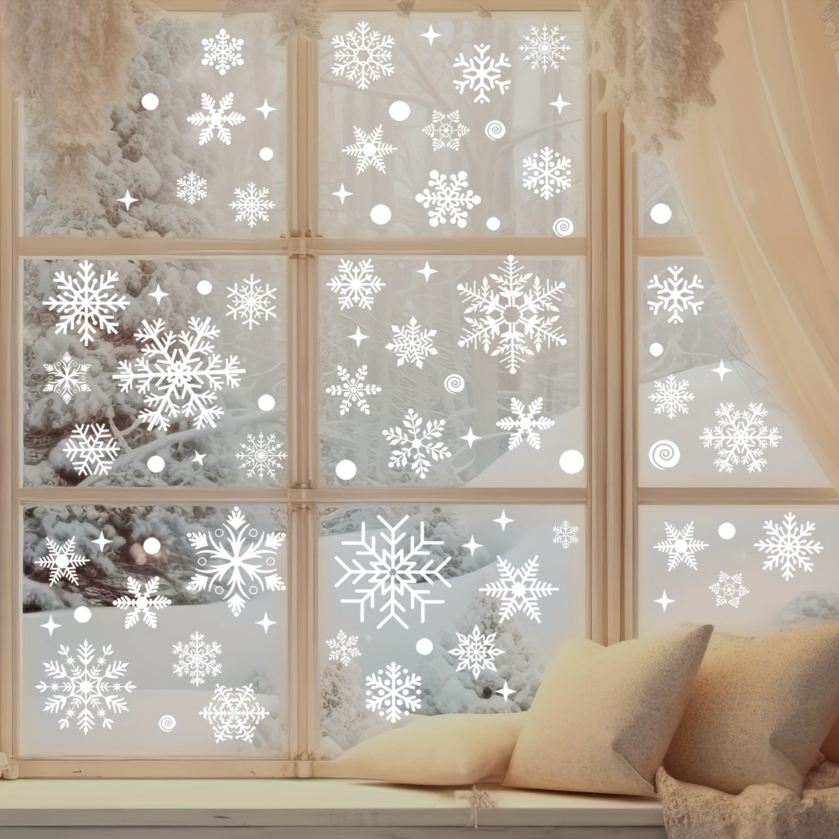 Autocollants statiques flocon  - Snowflake Window Decal avis et prix