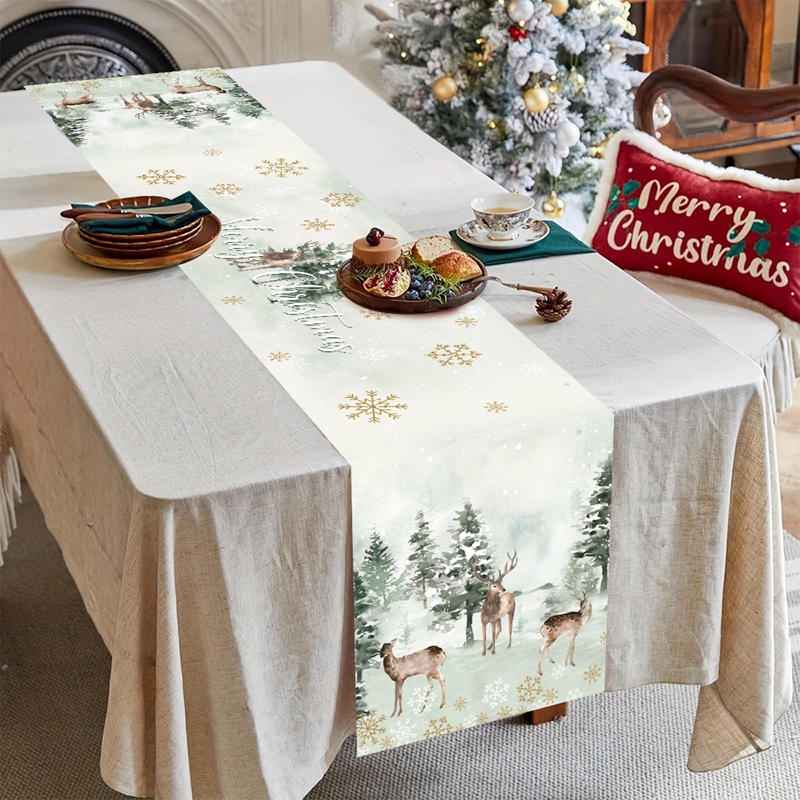 Chemin de table de Noël, décor - Christmas Table Runner avis et prix