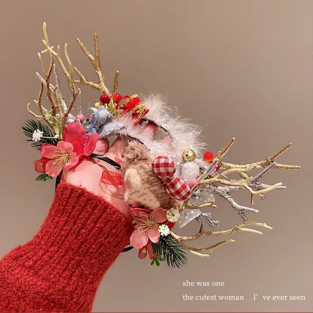Peluche LED bandeau de noël br - Reindeer Antlers Headband avis et prix
