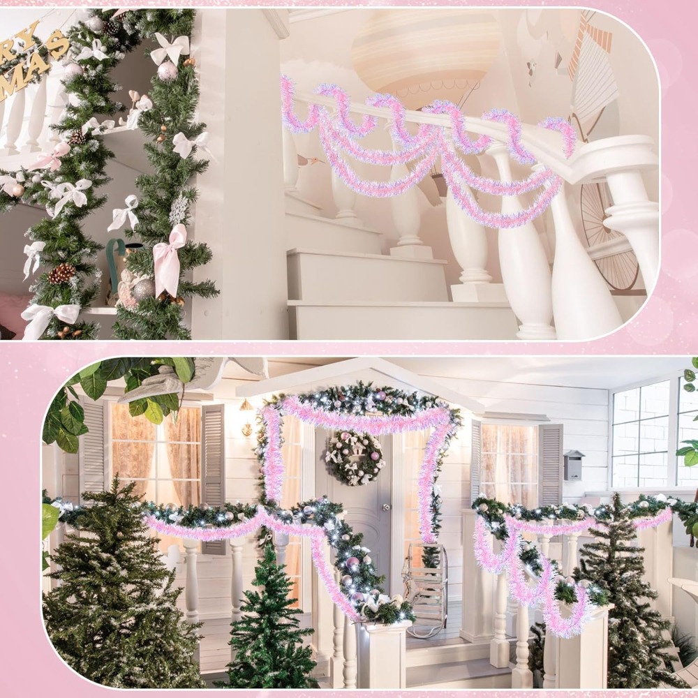 Ruban de Noël scintillant de 2 - Tinsel Garland Decoration avis et prix