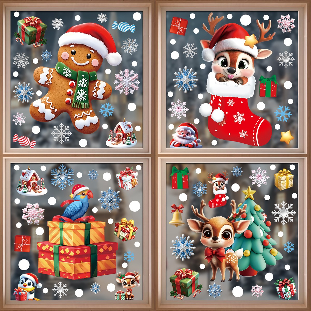 Autocollants de fenêtre de noë - Snowflake Window Decal avis et prix