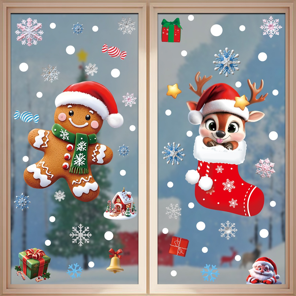 Autocollants de fenêtre de noë - Snowflake Window Decal avis et prix