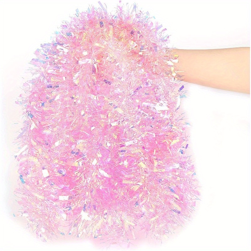 Guirlande de Noël rose de 13 p - Tinsel Garland Decoration avis et prix