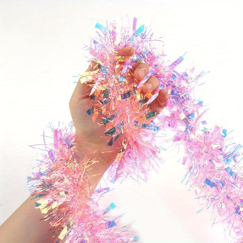 Guirlande de Noël rose de 13 p - Tinsel Garland Decoration avis et prix