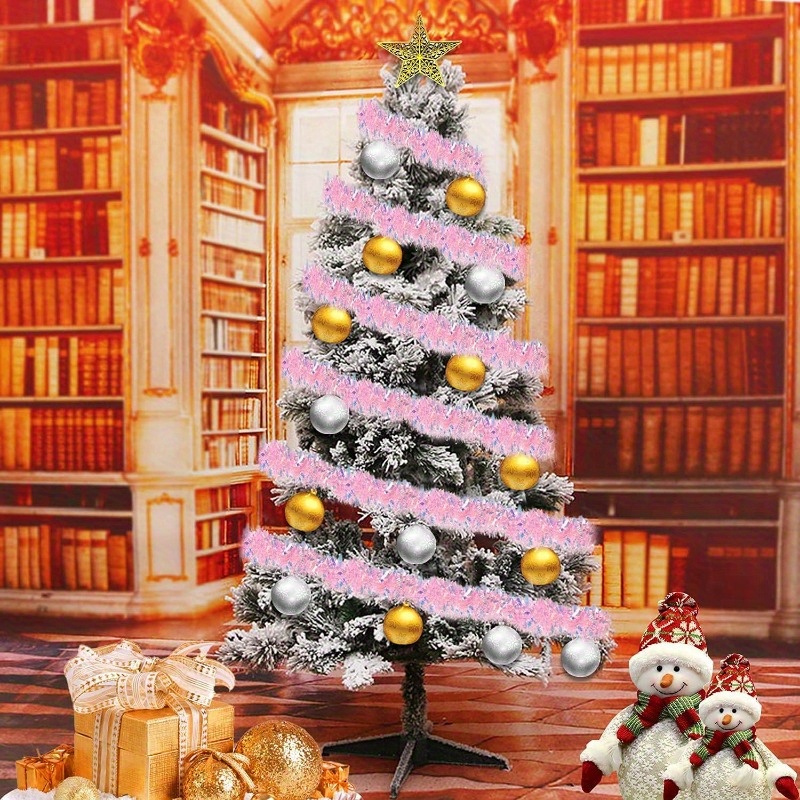 Guirlande de Noël rose de 13 p - Tinsel Garland Decoration avis et prix