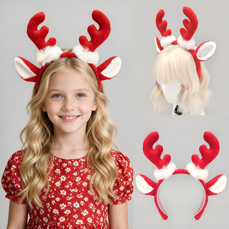 Serre-tête en peluche avec cor - Reindeer Antlers Headband avis et prix