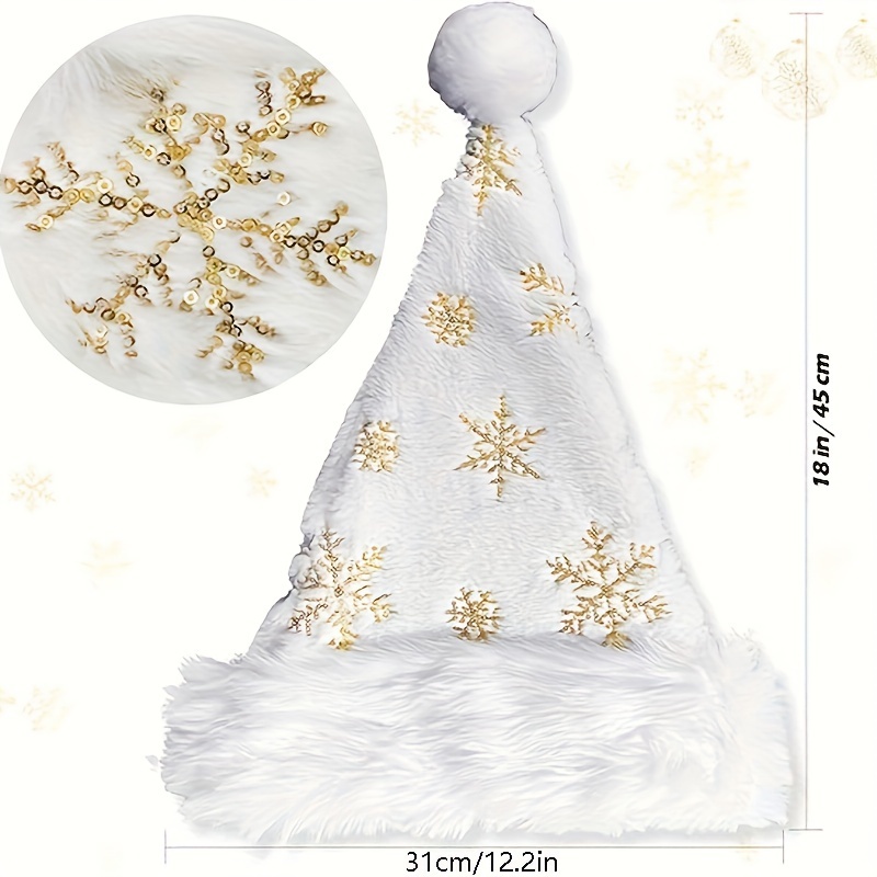 Chapeau de Père Noël blanc en  - Santa Hat Plush avis et prix