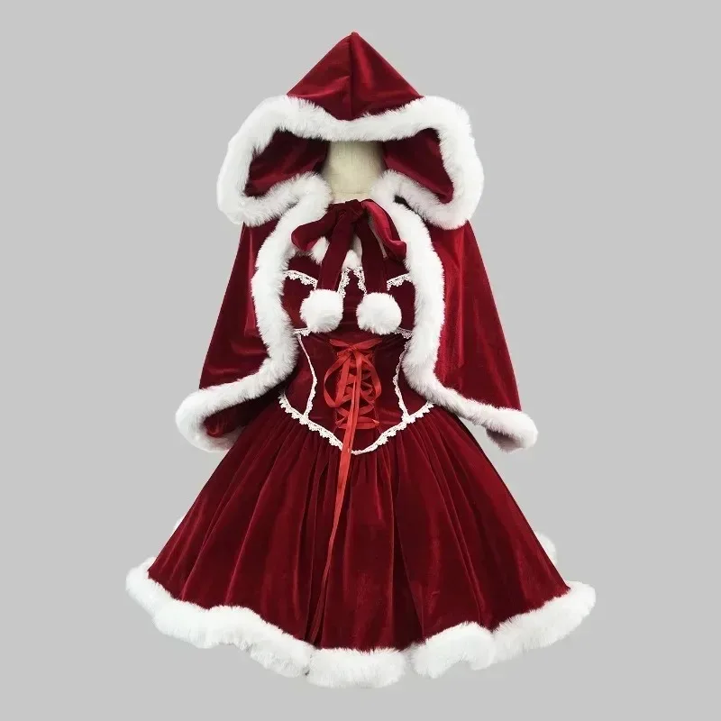 Robe rouge pour nouvel an, Cap - Elf Costume Christmas avis et prix