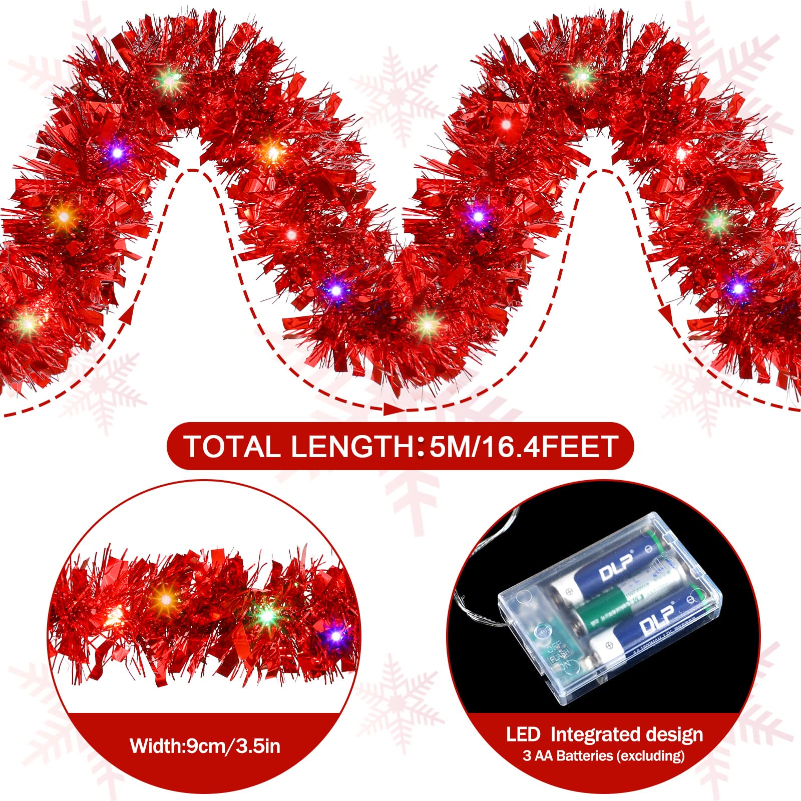 Guirlande de guirlandes de gui - Tinsel Garland Decoration avis et prix