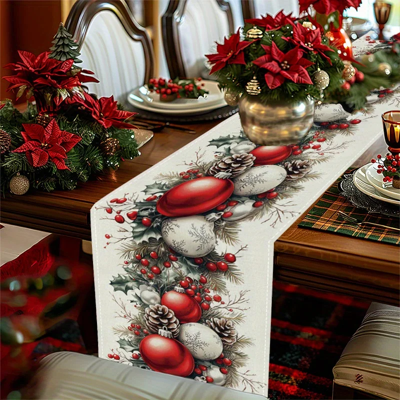 Boules de Noël Cône de pin Che - Christmas Table Runner avis et prix