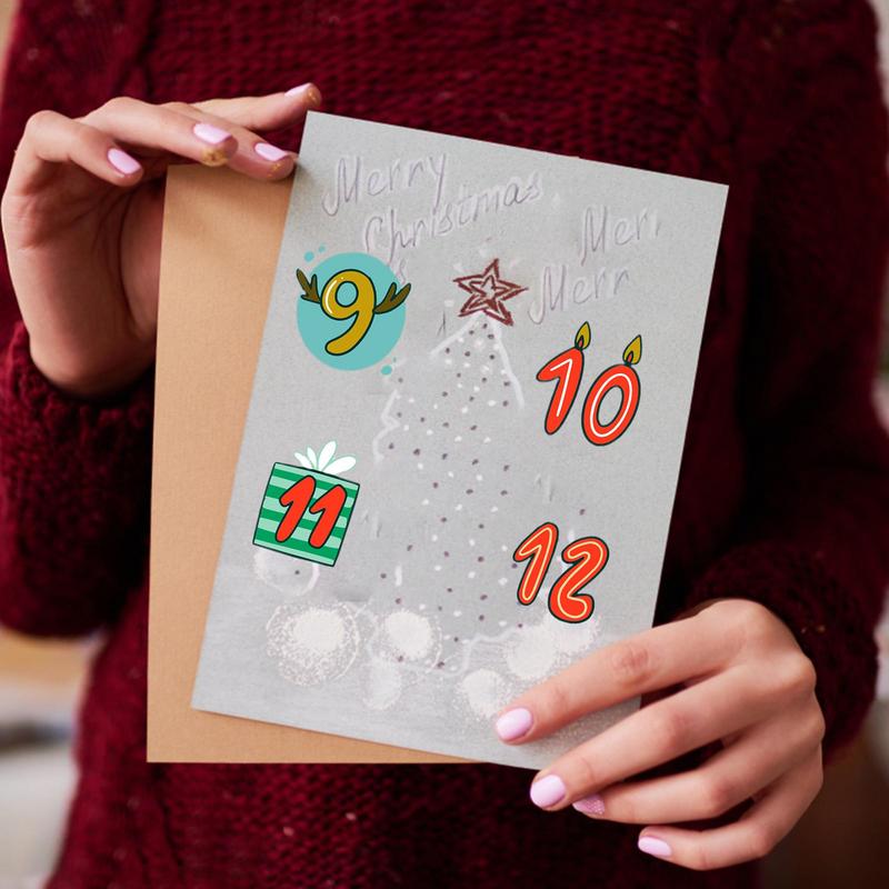Autocollants Joyeux Noël avec  - Advent Calendar Gift avis et prix