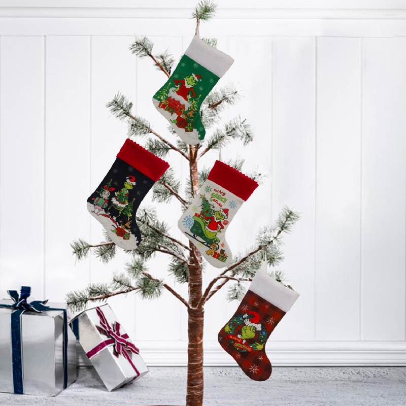 Bas de noël Grinch, sac cadeau - Christmas Stocking Hanging avis et prix