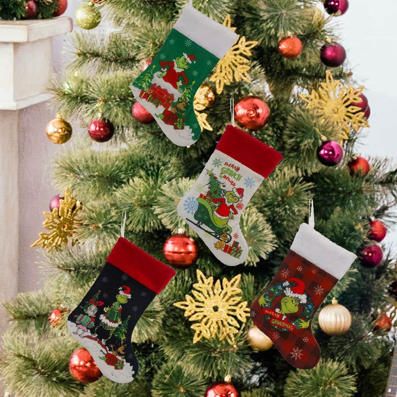 Bas de noël Grinch, sac cadeau - Christmas Stocking Hanging avis et prix