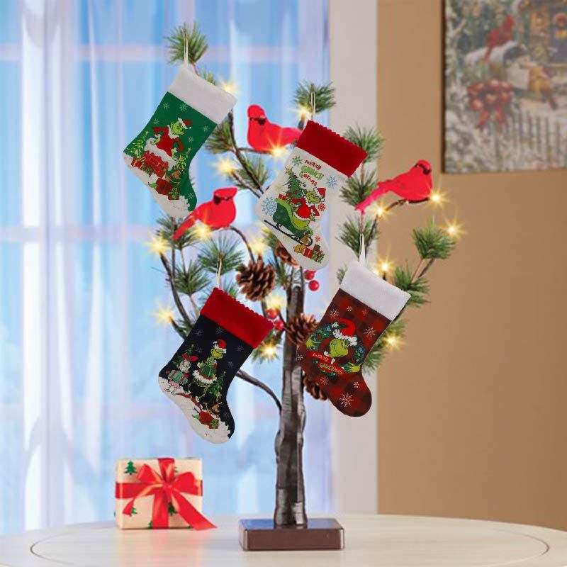 Bas de noël Grinch, sac cadeau - Christmas Stocking Hanging avis et prix