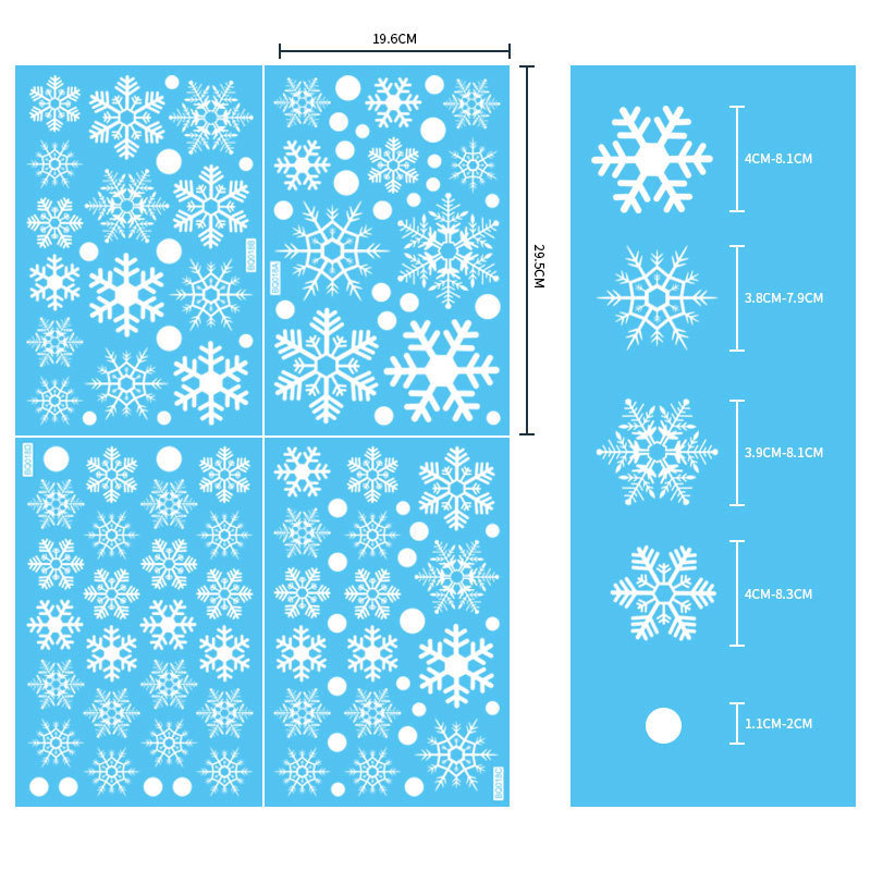 Autocollants statiques de Noël - Snowflake Window Decal avis et prix
