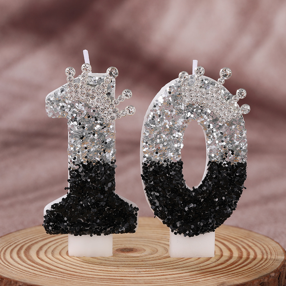 Couronne dégradée noir-argent  - Holiday Candle Set avis et prix