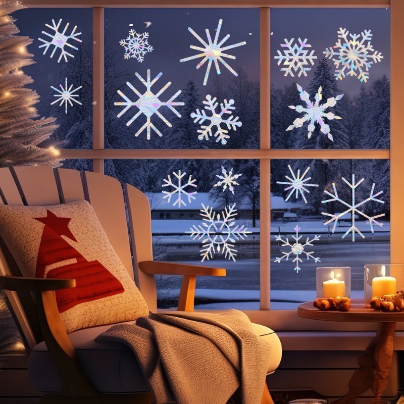 Autocollants de fenêtre électr - Snowflake Window Decal avis et prix