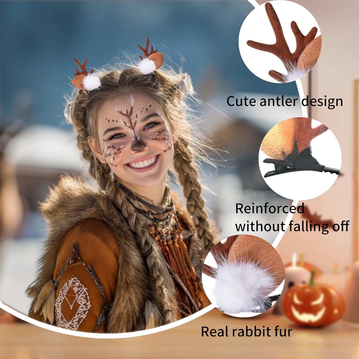 1/2 Paires de Petits Bandeaux  - Reindeer Antlers Headband avis et prix